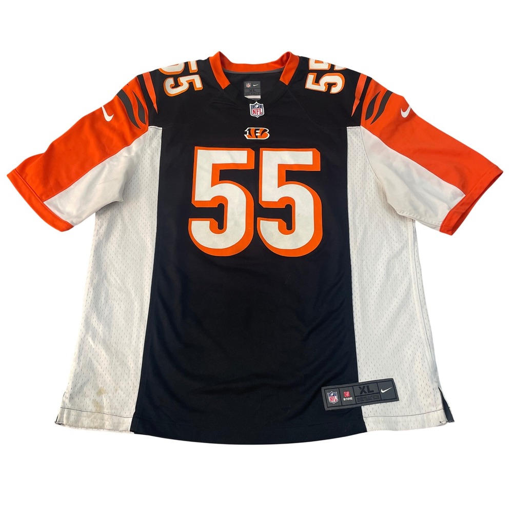 Nike Vontaze Burfict Cincinnati Bengals Jersey #55 Black Orange Men's XL